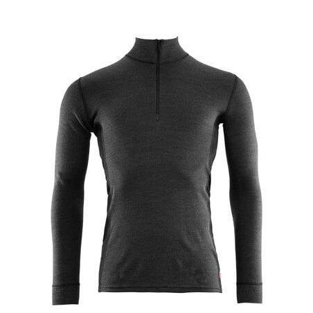 Aclima Warmwool Mock Neck Zip - Marengo / Jet Black