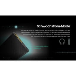 Nitecore CARBO10000 Powerbank mit Schwachstrommodus für Geräte mit niedrigem Energiebedarf