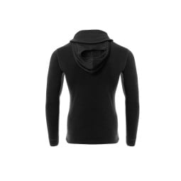 Rückansicht Aclima Warmwool Hoodsweater V2 Jet Black