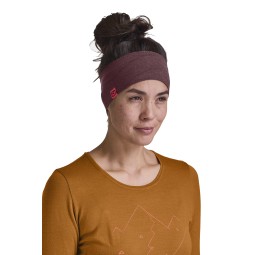 Ortovox Seamless Headband in rot getragen