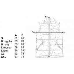 Maße Liteway Warmly Gilet Apex Weste
