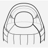 Kapuze Mountain Equipment Olympus 450 Daunenschlafsack als Zeichnung