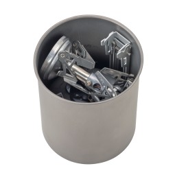 Soto Titanium Pot 750 beispielhaft mit einem Gaskocher bepackt (nicht enthalten)
