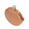 Keith Titanium Round Flask 130ml mit Lederhülle und Reißverschluss