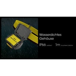 Nitecore UT27 V2 Stirnlampe ist nach IP66 wasserfest gegen Strahlwasser geschützt