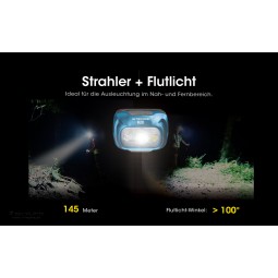 Nitecore NU31 Stirnlampe für Ausleuchtung im Nah- und Fernbereich