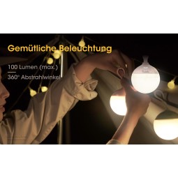 Die Nitecore Bubble LED Laterne weiß bringt angenehme Beleuchtung