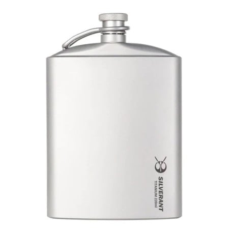 SilverAnt Titanium Hip Flask 220 ml mit mattem Finish