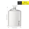 Abmessungen der SilverAnt Titanium Hip Flask 220 ml