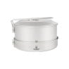 Beide Teile im SilverAnt 2350ml Camping Pot and Pan Set lassen sich ineinander nesten