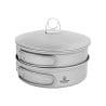 Das SilverAnt Ultralight 1350ml Pot and Pan Set lässt sich perfekt ineinander nesten