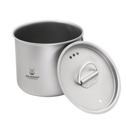 SilverAnt Titanium 400ml Cup with Lid mit Deckel daneben