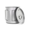 SilverAnt Titanium 600ml Cup with Lid mit Klappgriffen