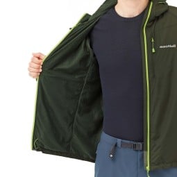 Montbell Light Shell Hooded Jacket mit Climaplus Mesh Innenfutter
