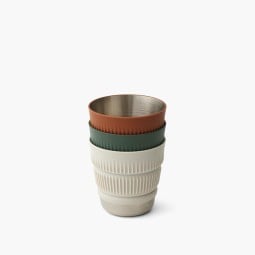 mehrere Sea to Summit Detour Collapsible Mugs ineinander gestapelt