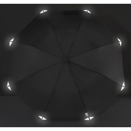 Euroschirm teleScope Handsfree Regenschirm schwarz reflektierend im Dunkeln