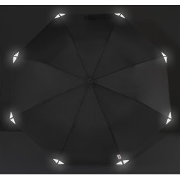 Euroschirm teleScope Handsfree Regenschirm schwarz reflektierend im Dunkeln