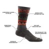 Features der Darn Tough VanGrizzle Boot Sock Cushion Charcoal