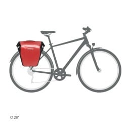 Schema ORTLIEB Back-Roller Core Rot-Schwarz am Rad montiert