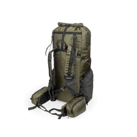 Liteway Elementum Ecopak Rucksack 50L Rückseite seitlich Oliv