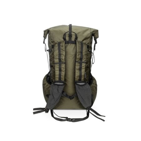 Liteway Gramless Rucksack Ecopak 35L von Hinten Oliv
