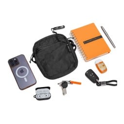 Liteway Messenger Bag Ecopak mit Beispielprodukten zur Nutzung