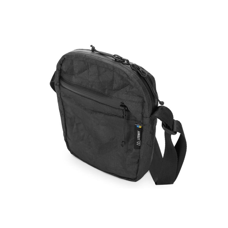 Liteway Messenger Bag Ecopak Schwarz von der Seite