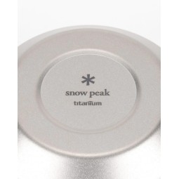 Snow Peak Ti-Double Bowl Boden mit Snow Peak Logo