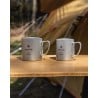 Snow Peak Ti-Double 450 Mug im Vergleich mit dem 300er Mug. Zweite Tasse nicht im Lieferumfang enthalten.