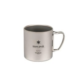 Snow Peak Ti-Double 450 Mug mit Logo in der Front