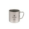 Snow Peak Ti-Double 450 Mug mit Logo in der Front