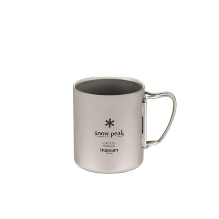 Snow Peak Ti-Double 300 Mug Frontansich mit Logo