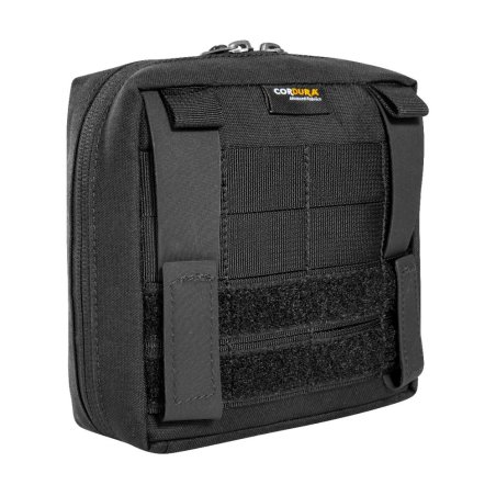 Tatonka Universal Pouch 14 x 14 in Schwarz mit Molle und Klett auf der Rückseite
