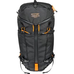 Frontansicht Mystery Ranch Scree 33 Rucksack mit den typischen 3 Zippern