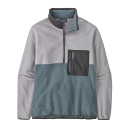 Patagonia Microdini 1/2-Zip Fleece Pullover Nouveau Green Salt Grey