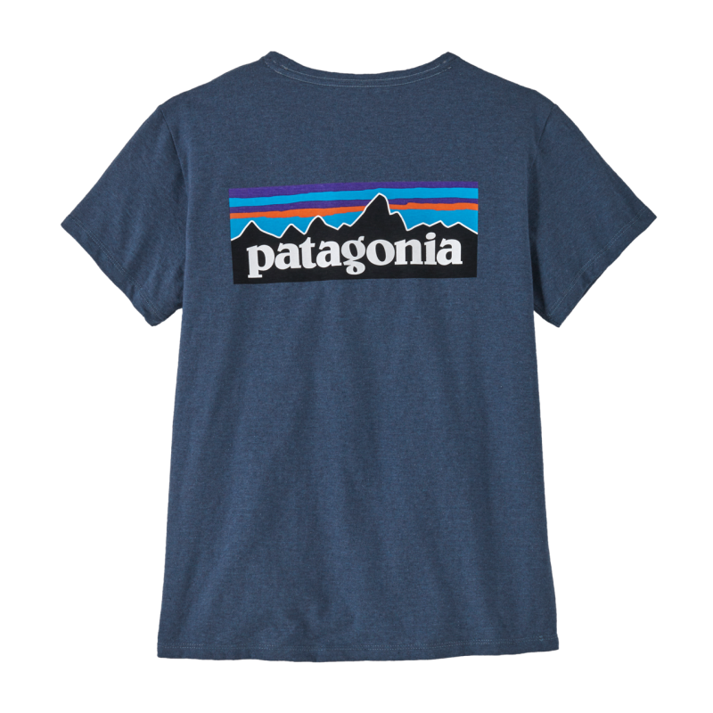 Patagonia P-6 Logo Responsibili-Tee Damen Utility Blue Rückseite