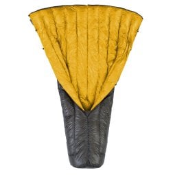 Enlightened Equipment Enigma Sleeping Quilt oben geöffnet