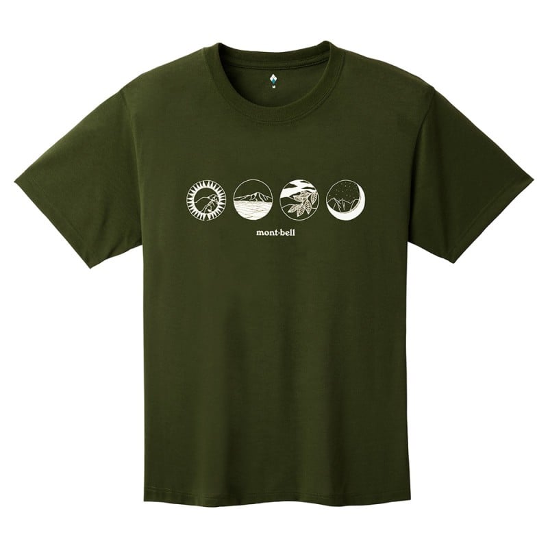 Montbell Wickron T-Shirt Mountain Scenes DGN Montbell Wickron T-Shirt Mountain Scenes DGN