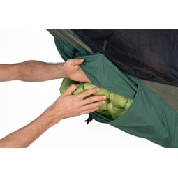 Ticket to the Moon Mat Pro Hängematte Army Green mit Einschubfach für Isomatte