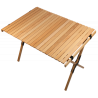EOE Desch L Holz Campingtisch mit rollbarer Tischplatte aus Buchenholz