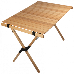 EOE Desch L Holz Campingtisch seitlich betrachtet