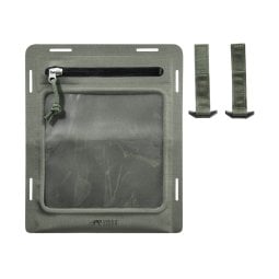 Tasmanian Tiger W-Pouch A5 WR Stone Grey Olive mit Schlaufen daneben