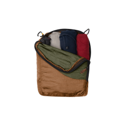 Ticket To The Moon Travel Cube M Brown Army Green beispielhaft gefüllt