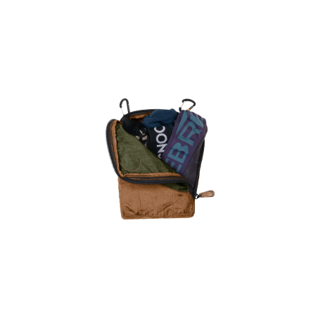 Ticket To The Moon Travel Cube S Brown Army Green beispielhaft gefüllt
