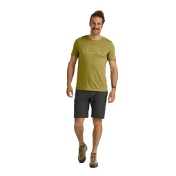 Größe M der Ortovox Brenta Shorts getragen von einem 186 cm großen Model in der Frontansicht