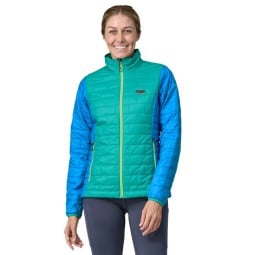 Frontansicht Patagonia Nano Puff Jacket Damen 175 cm großes Model trägt Größe S