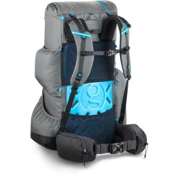 Rückseite Gossamer Gear Mariposa 60 Backpack Blackened Pearl