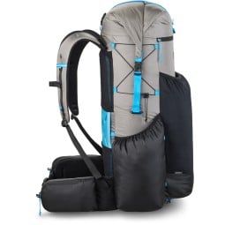 Gossamer Gear G4-20 Ultralight 42 Rucksack Seitenansicht mit seitlich geschlossenem Rollverschluss