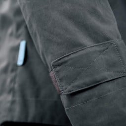 Steinkauz Outdoorjacke Windfang Anthrazit mit verstellbaren Ärmelbündchen
