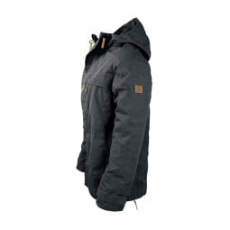 Steinkauz Outdoorjacke Windfang Anthrazit Seitenansicht